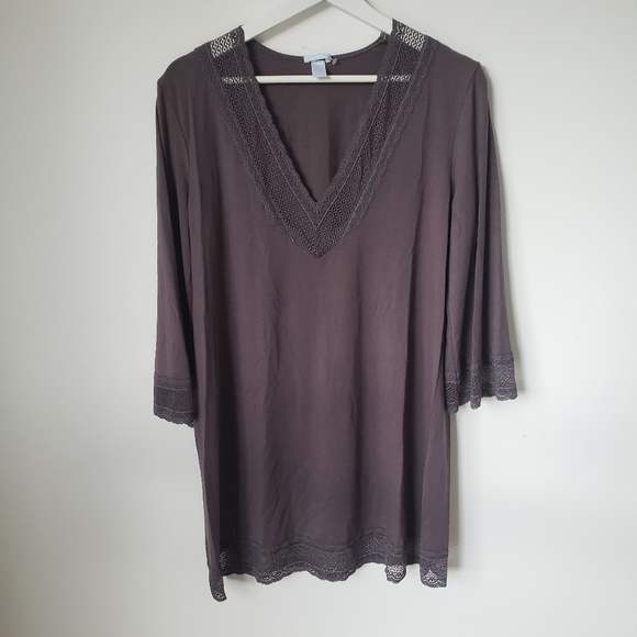 Eberjey Gisele Tunic Purple Small NWOT - Picture 3 of 10